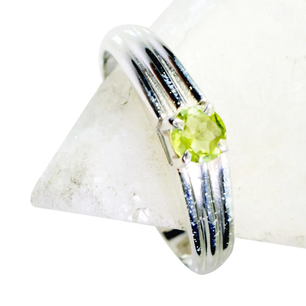 Nubile Gemstones Peridot 925 Sterling Silver Ring European Jewelry