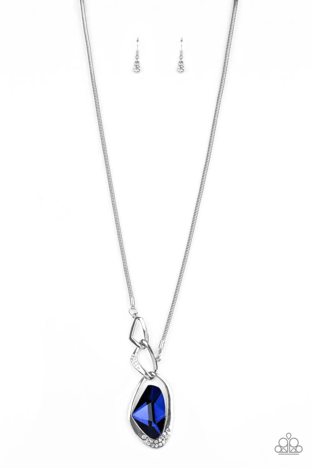 Optical Opulence Blue Necklace Set