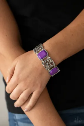 Paparazzi Colorful Coronation - Purple Stretchy Bracelet