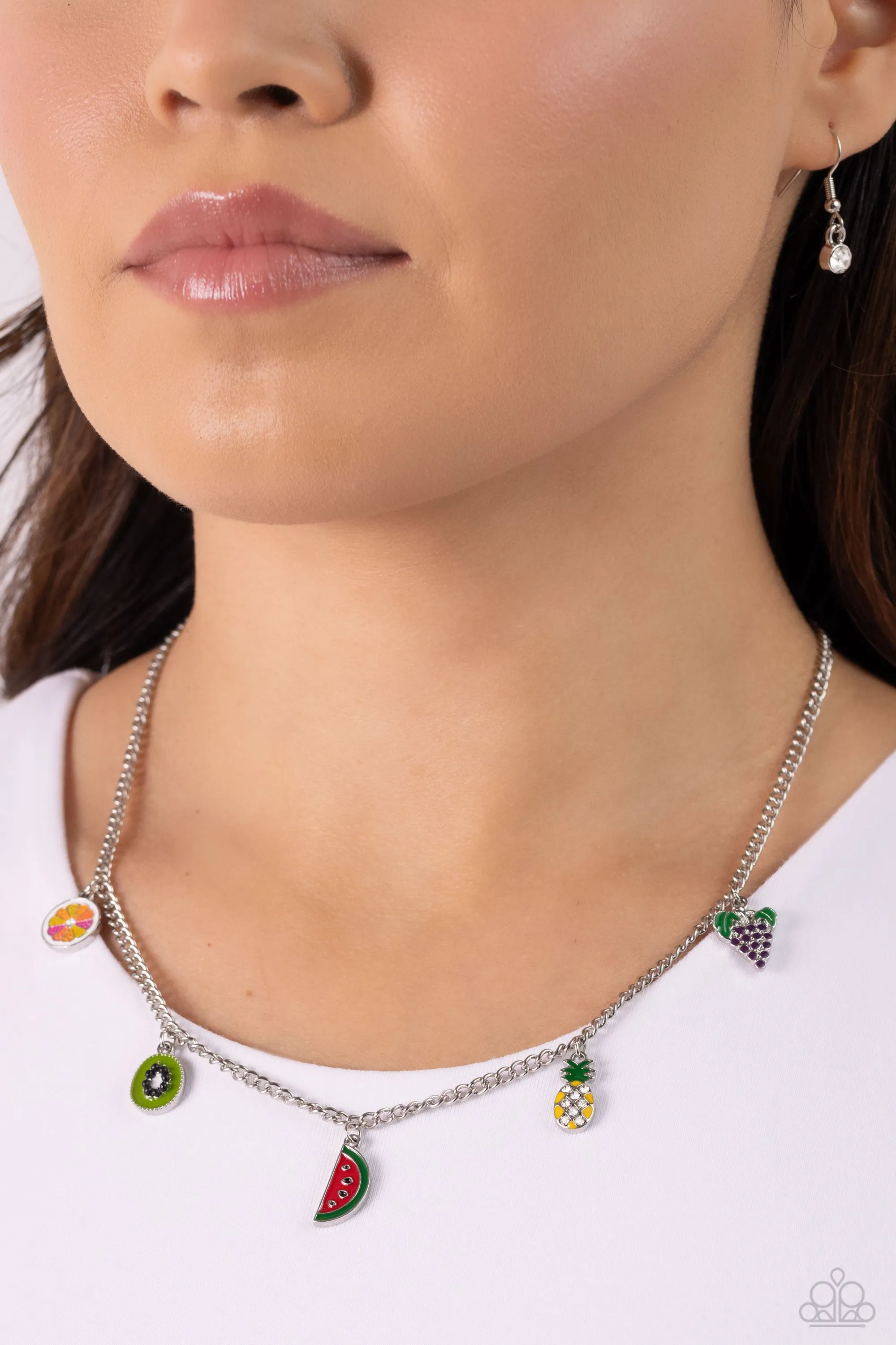 Paparazzi Fruity Flair Multi Necklace & Earring Set