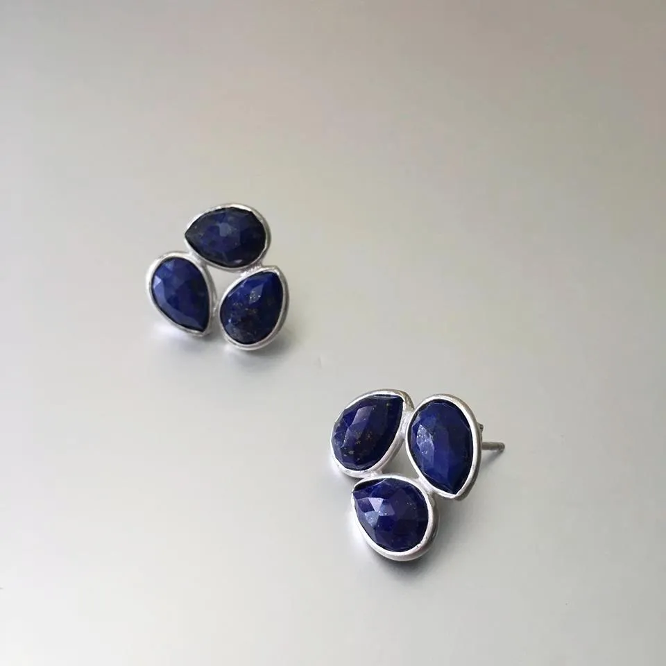 Pia Studs With Lapis Lazuli