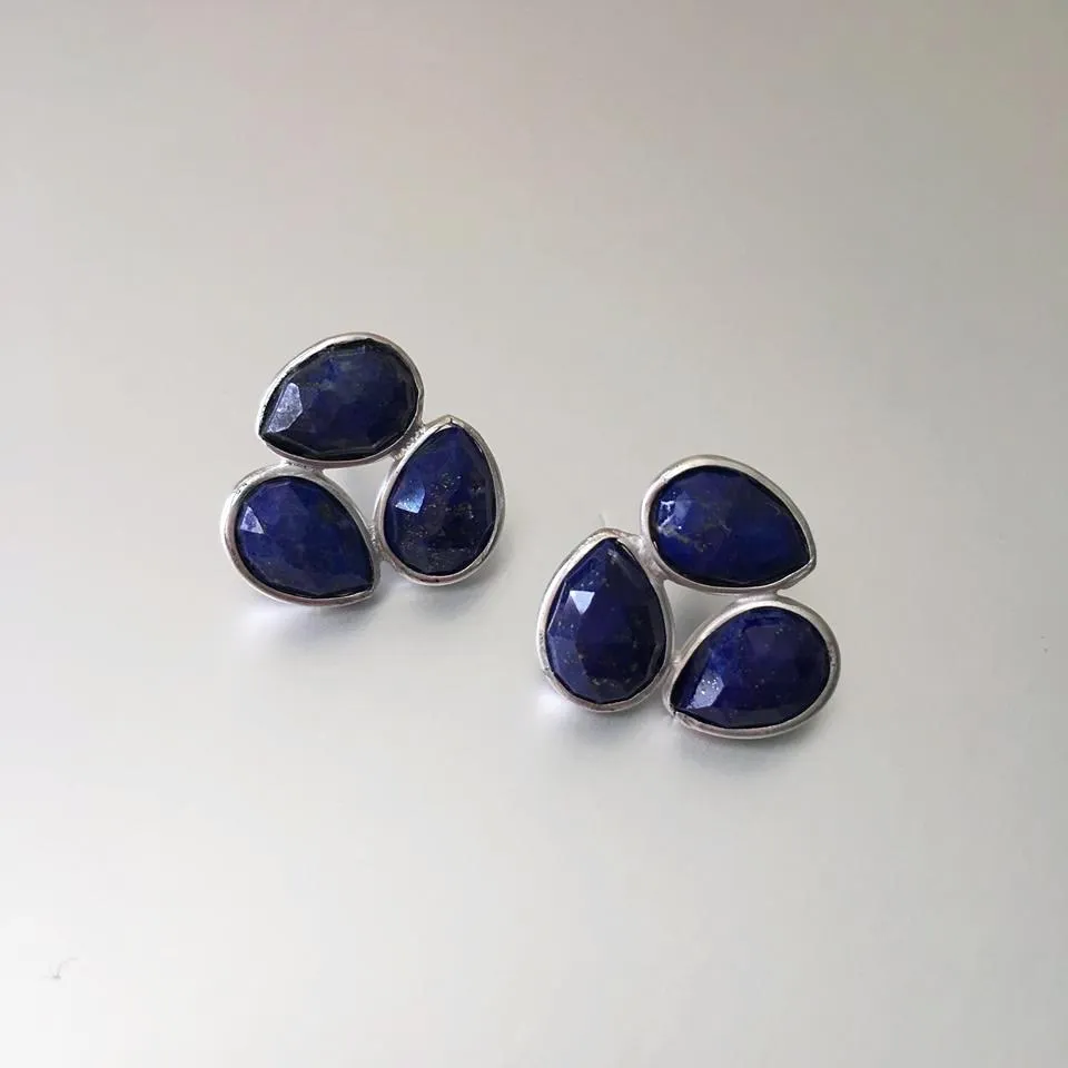 Pia Studs With Lapis Lazuli