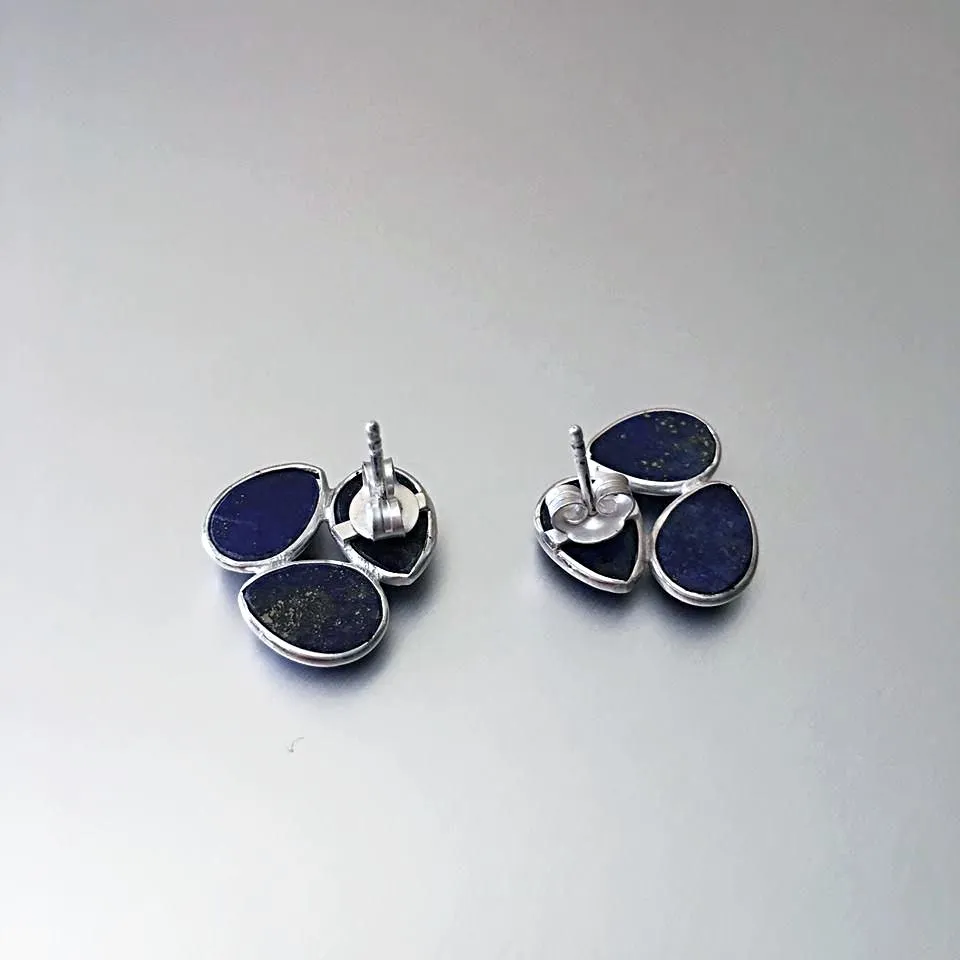 Pia Studs With Lapis Lazuli