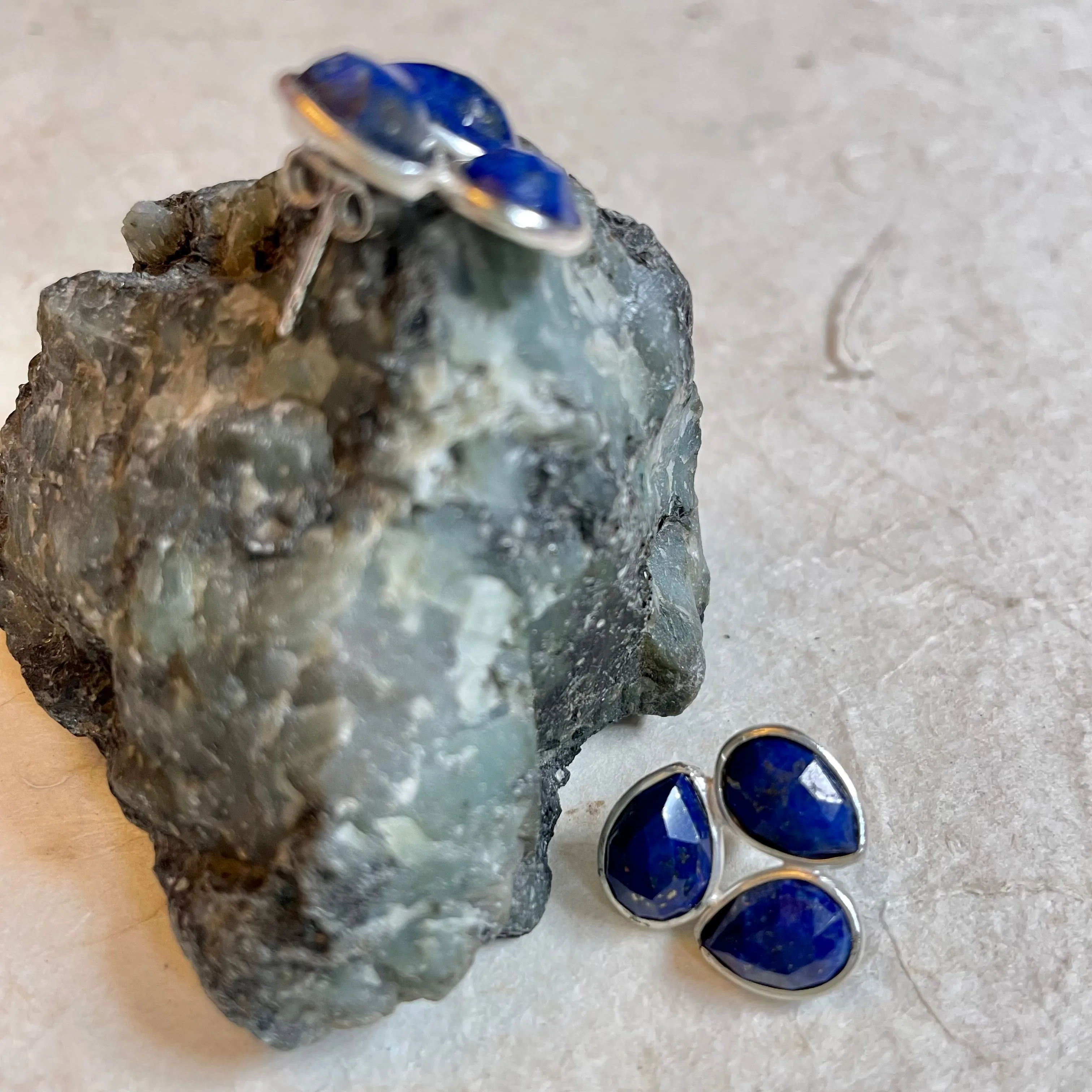 Pia Studs With Lapis Lazuli