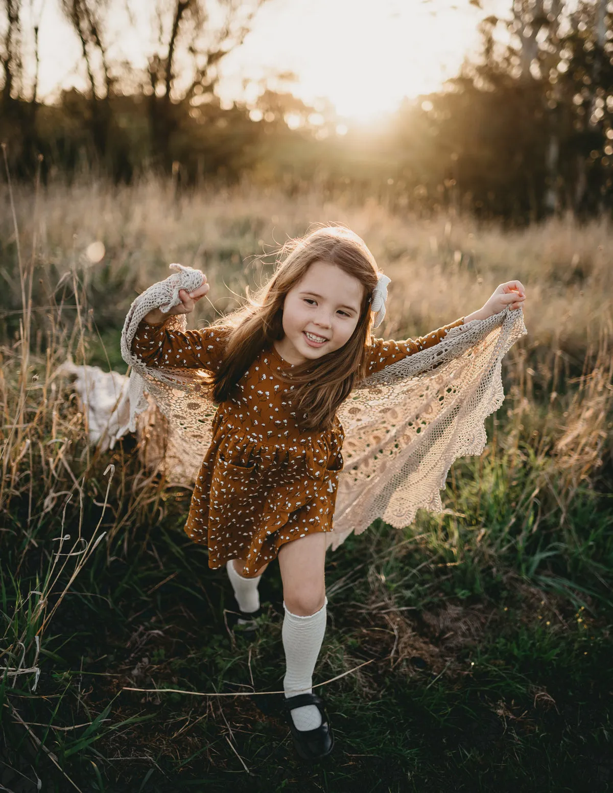 Picnic Knee-High Socks - Macaroon