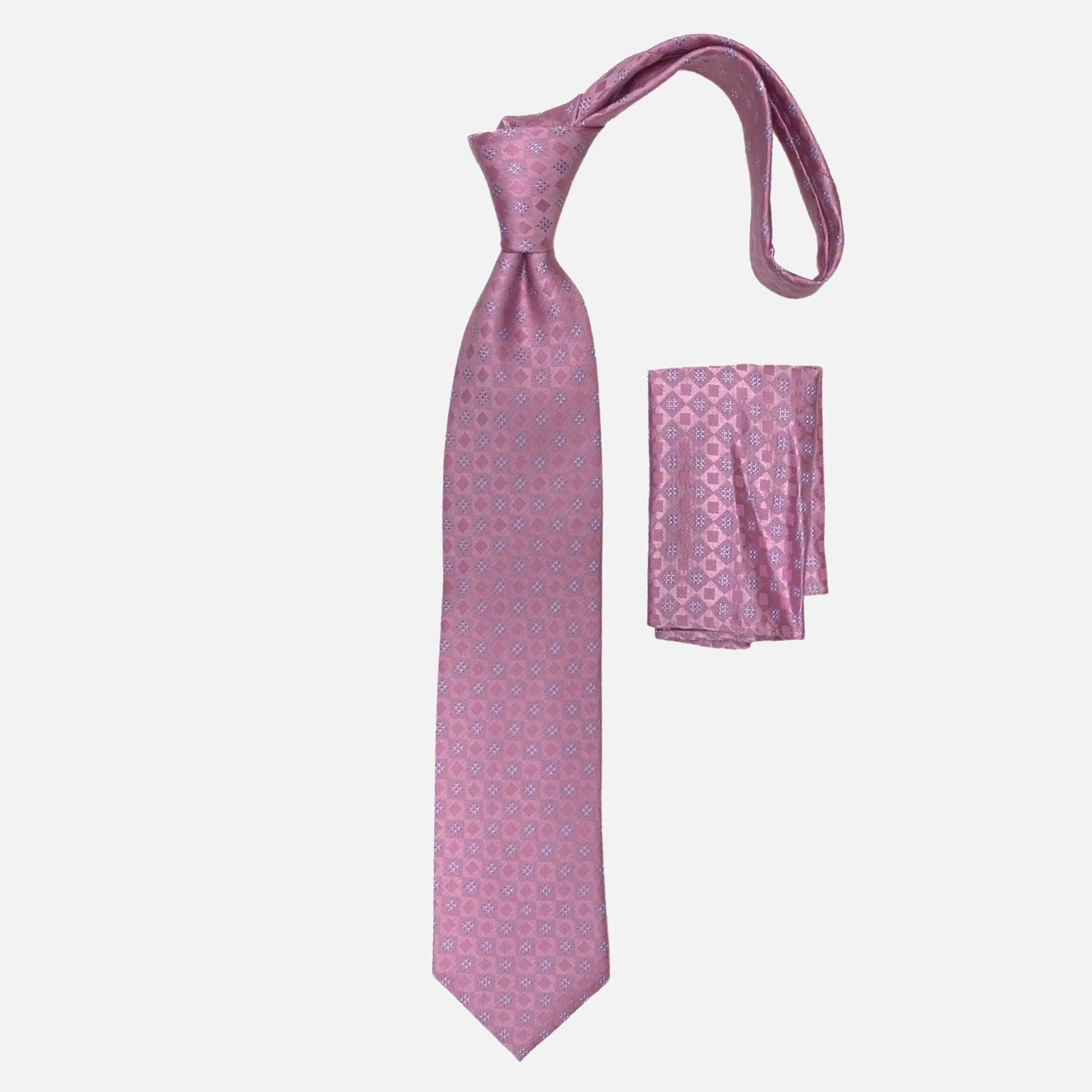 Pink Premium Silk Tie and Hanky | Dolce Vita Fashions