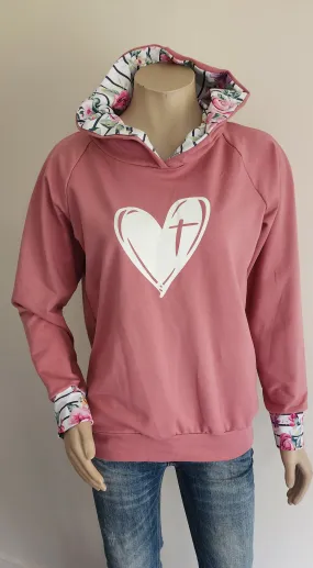 Pink Print Hoody