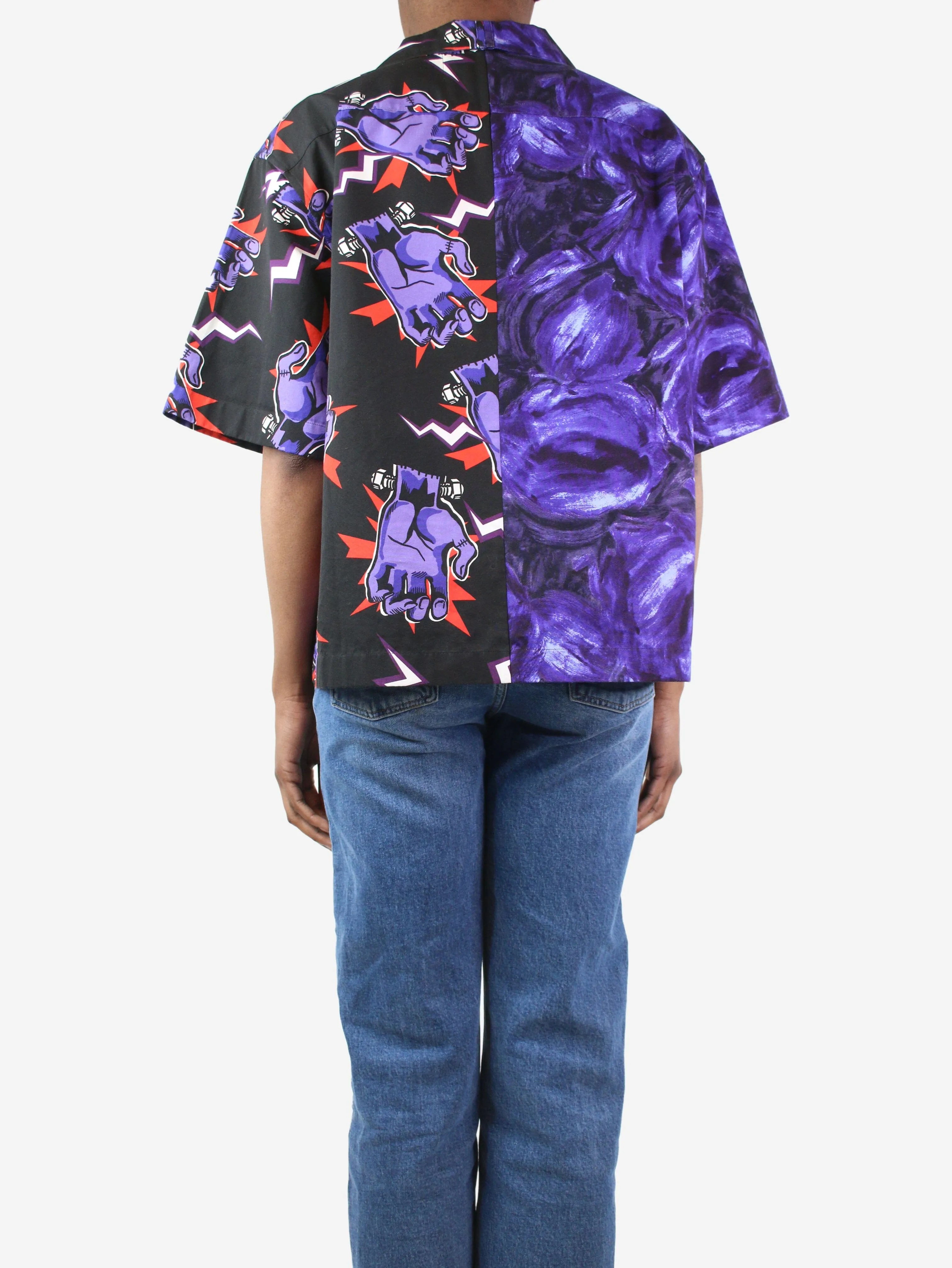 Purple Frankenstein collection boxy fit shirt - size M