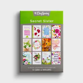 "Secret Sister" Cards - 12 Cards with 12 Designs