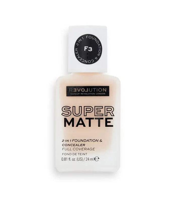 Revolution Relove - Base de maquillaje Super Matte - F3