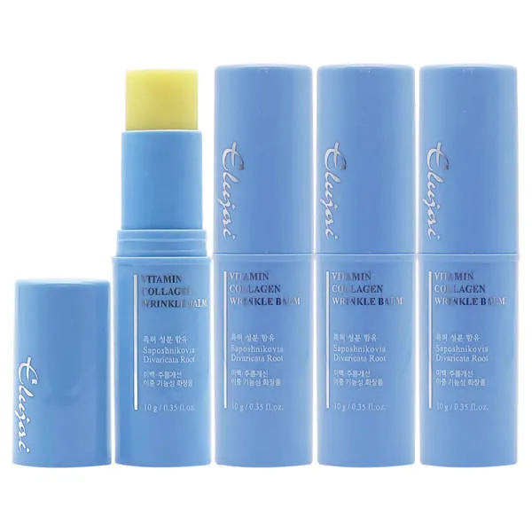 SET ELUJAI Collagen Vitamin Wrinkles Balms 10g 10g Dry Skincare Moisture Anti Ageing Finelines Hyaluronic Acid Elasticity Whitening Soothing Ice Cooling Effects