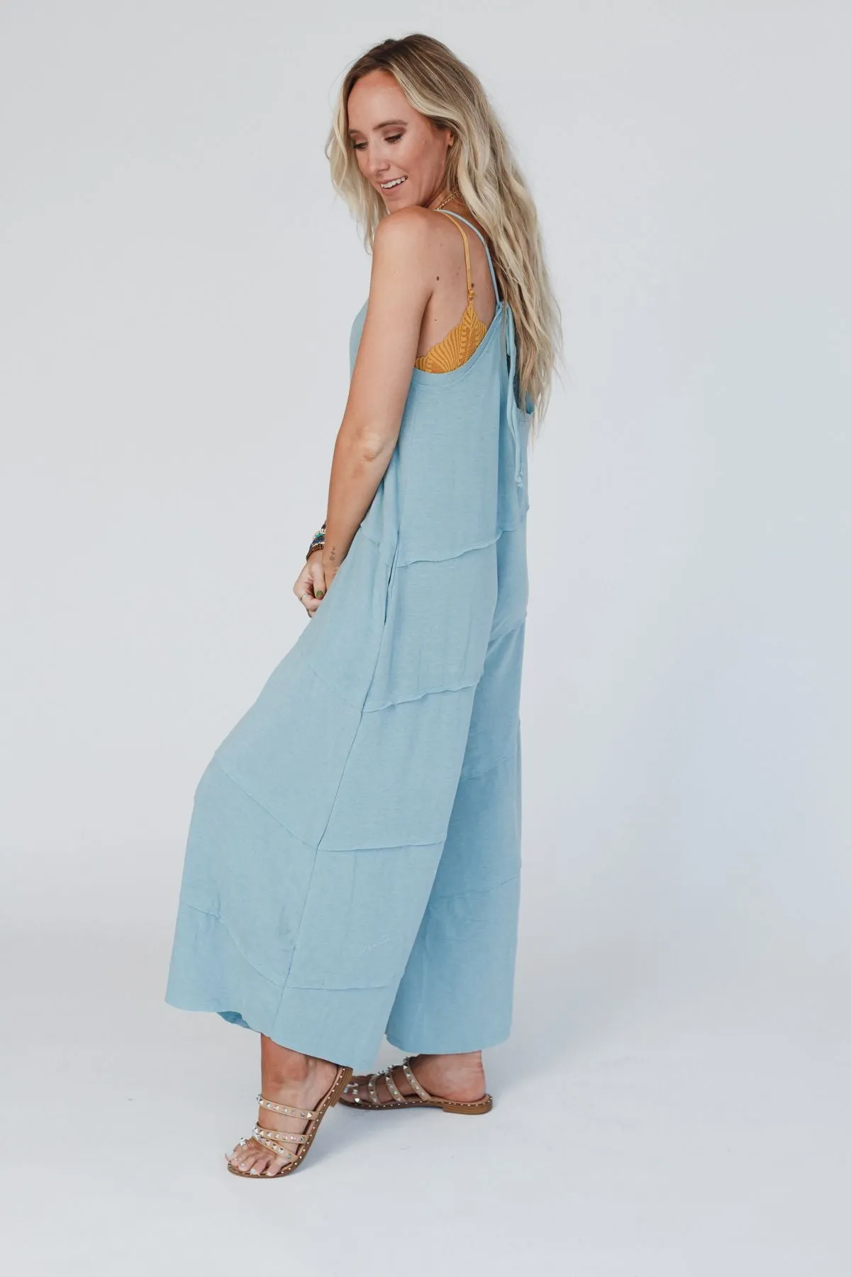 Slant My Way Jumpsuit - Teal