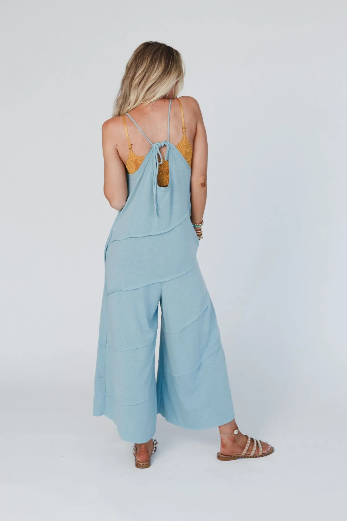 Slant My Way Jumpsuit - Teal