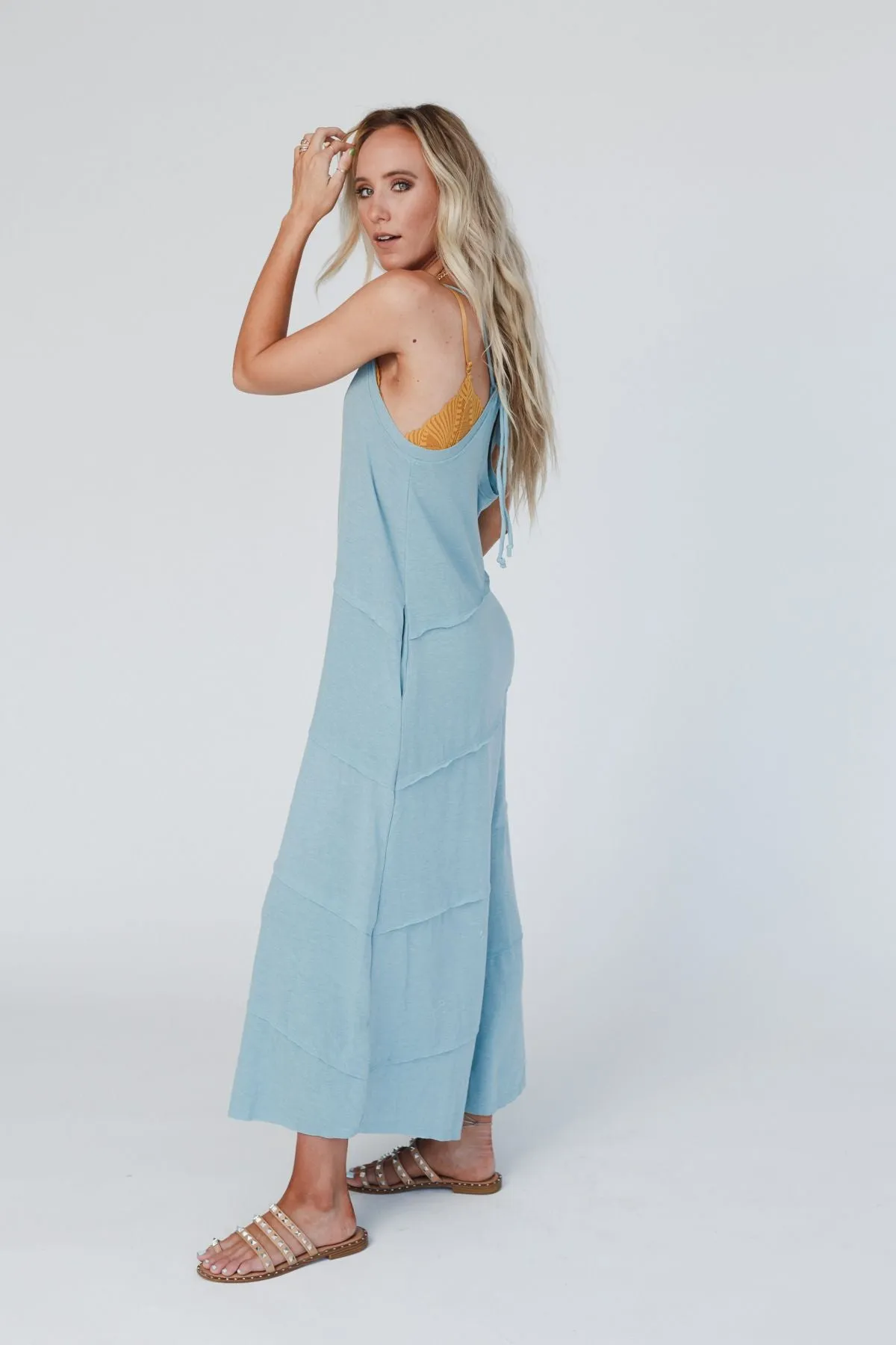 Slant My Way Jumpsuit - Teal