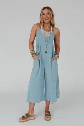 Slant My Way Jumpsuit - Teal