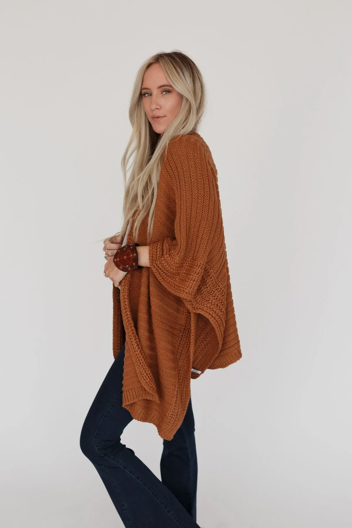 So Deserving Knit Ruana - Camel