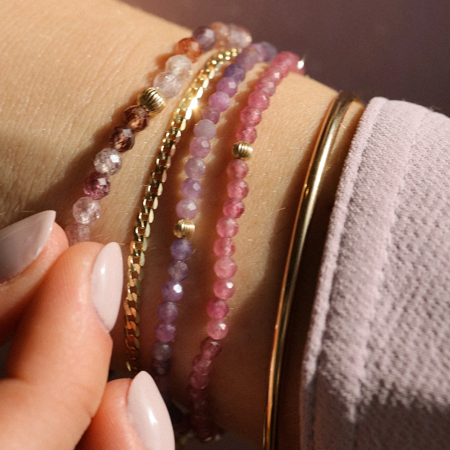 Social Mini Bracelet | Purple Sapphire