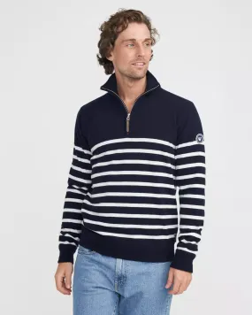 Stellan Zip Neck Stripe Windproof