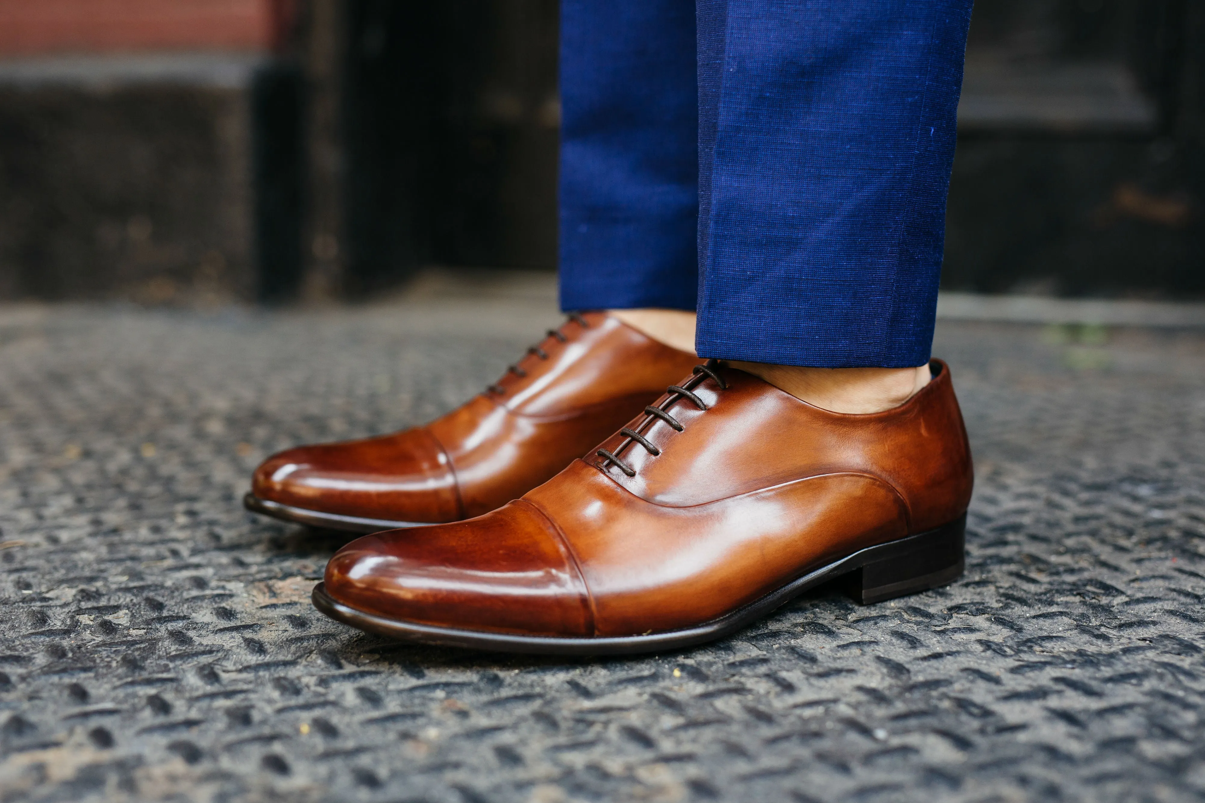 The Cagney Cap-Toe Oxford - Havana Brown