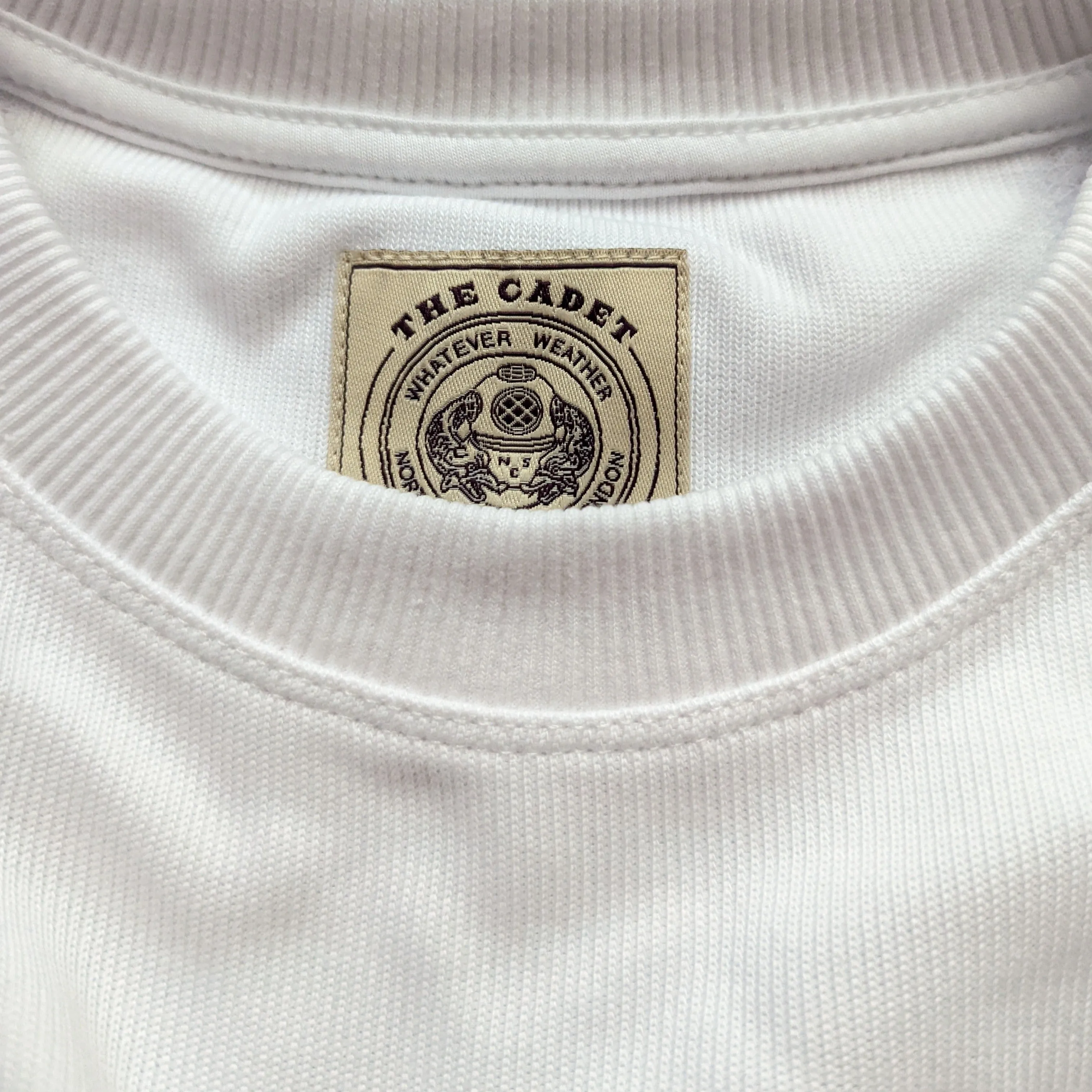 THE NEW CADET HEAVY LONG SLEEVE CREW - WHITE