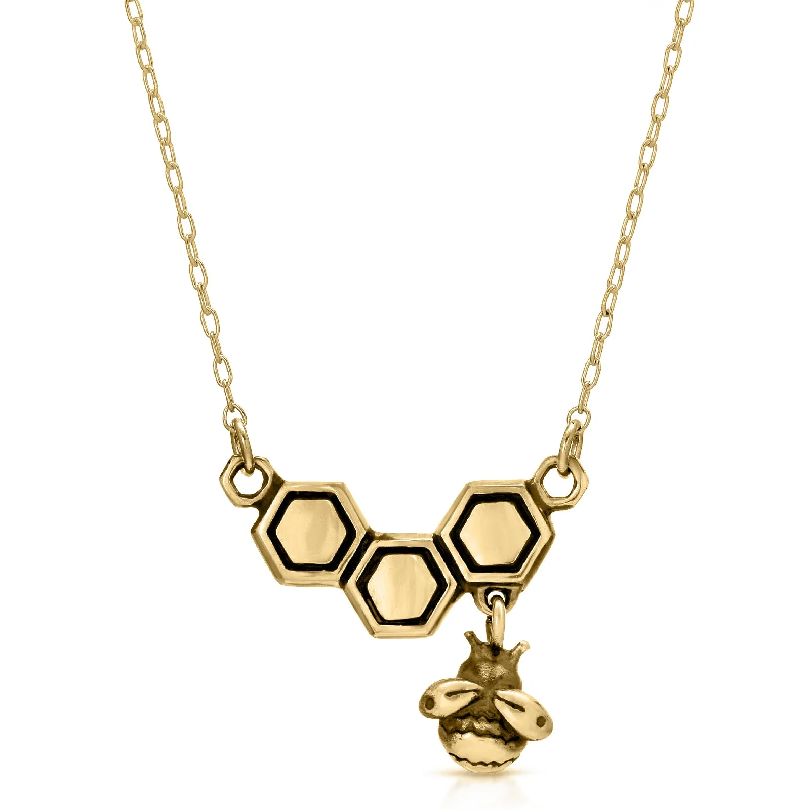 Tri-Comb Bee Necklace