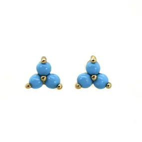 Trio Turquoise Studs