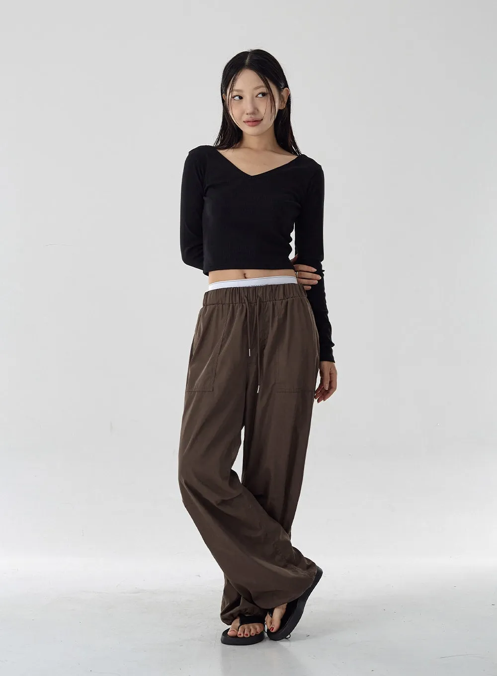 Two Way Long Sleeve Crop Top CG11