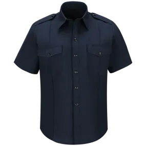 WORKRITE MEN'S CLASSIC SHORT SLEEVE FIRE CHIEF SHIRT - MIDNIGHT NAVY