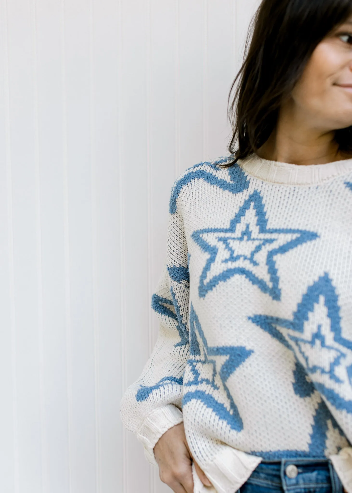 X Blue Star Sweater