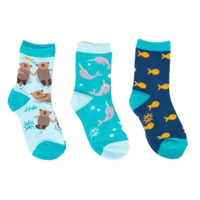 Youth My Otter Half Crew Socks 3-Pack